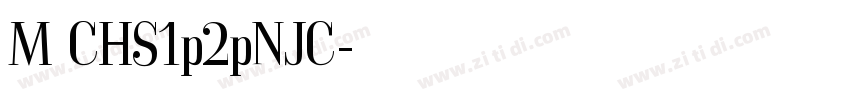 M CHS1p2pNJC字体转换